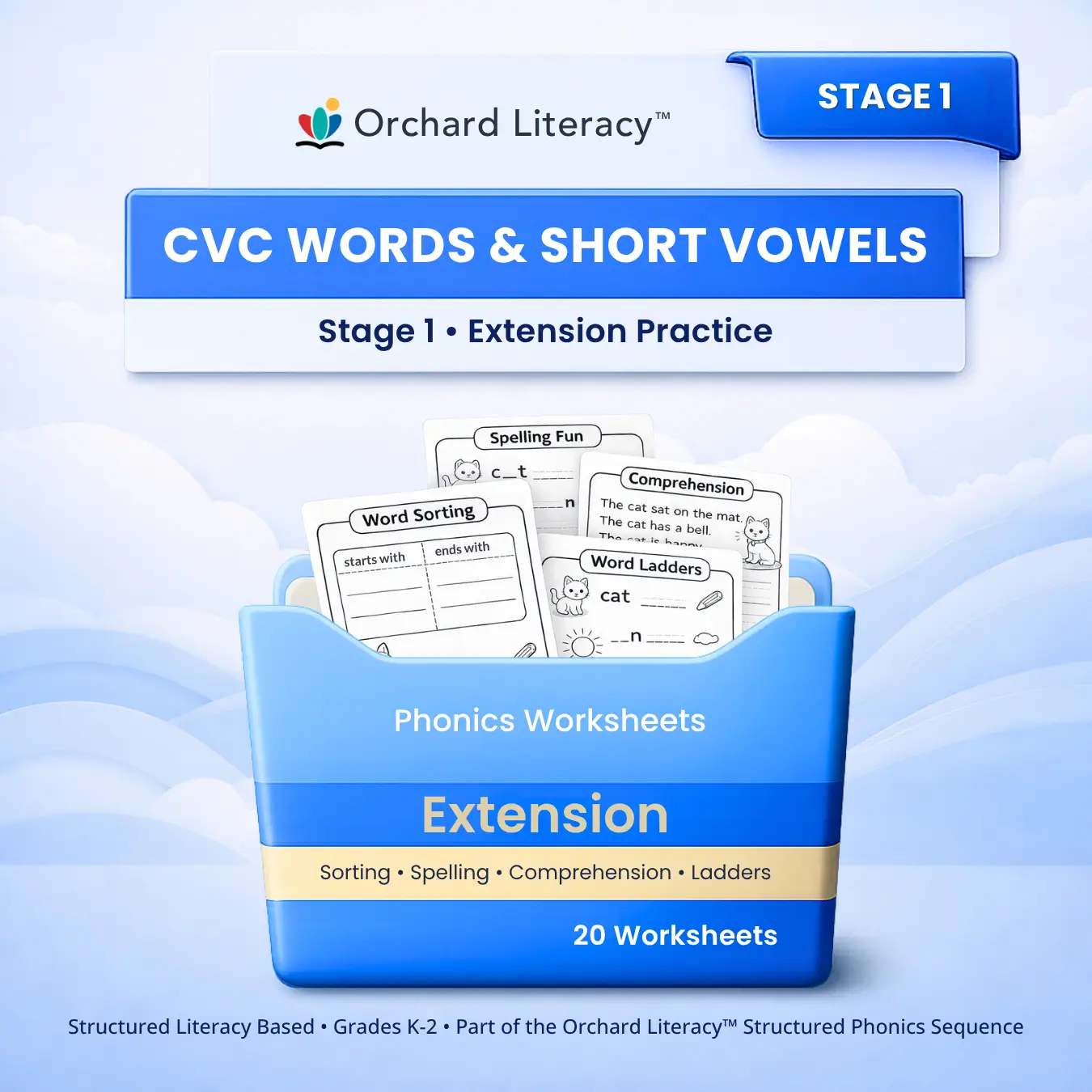 Stage 1 Extension Pack: CVC Words & Short Vowels cover